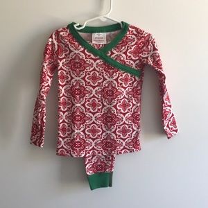 Hanna Anderson Christmas PJ set. Size 3.